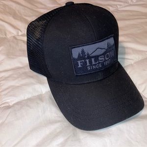Filson black trucker hat